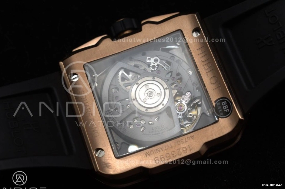 Edition Dial BBF Bezel Skeleton 1:1 A Ceramic Square Unico on Affordable Rubber RG Bang Strap 42mm 1116 Black Best 1024